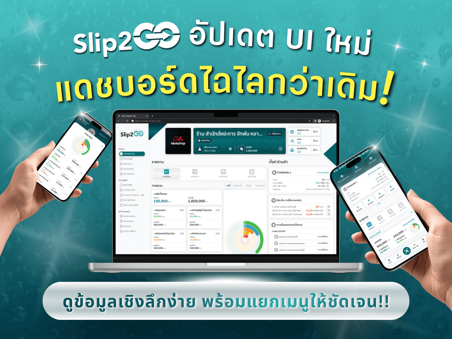 อ่านบทความ Slip2Go: อัปเดต UI ใหม่ แดชบอร์ดไฉไลกว่าเดิม!!